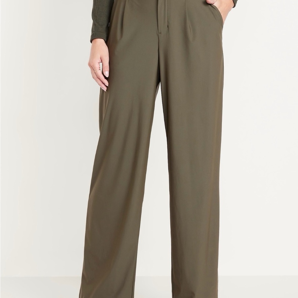 Old Navy Wide-Leg High-Rise Pants in Olive